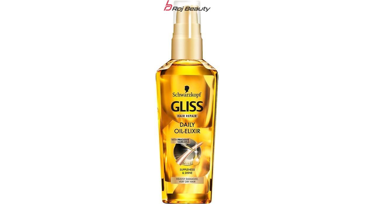 روغن ترمیم کننده موی خشک و آسیب دیده گلیس سری Hair Repair مدل Daily حجم 75 میلی لیتر Gliss Hair Repair Daily Oil Elixir 75ml