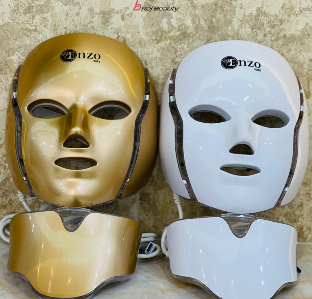 ماسک ال ای دی نقابی نور درمانی صورت برند انزو LED facial mask Enzo Italy دسته: 