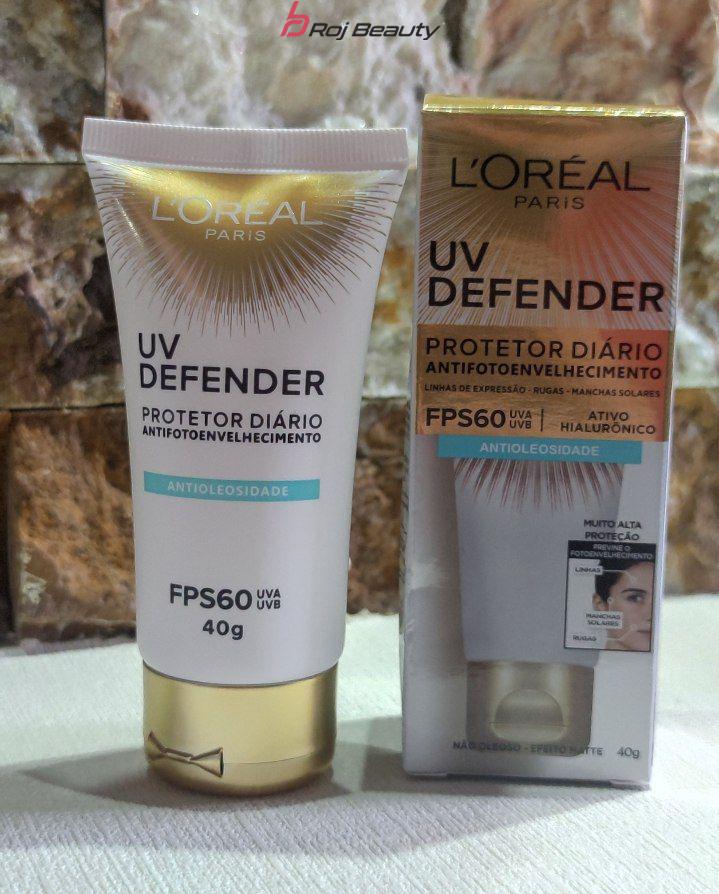کرم ضد آفتاب چین وچروک بی رنگ لورآل UV Defender مرطوب کننده SPF 60 40G Loreal Paris — تصویر ۳