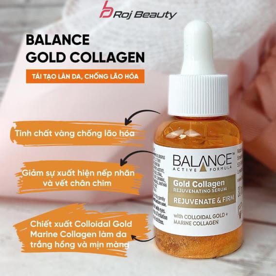 سرم ضد چروک و جوان کننده بالانس حاوی کلاژن حجم 30 میل Balance Rejuvenating Gold+Marine Collagen Serum